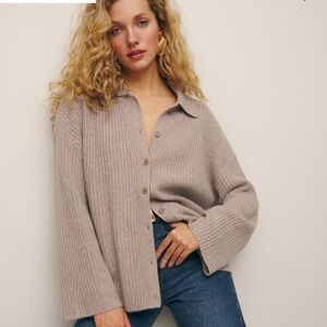 Reformation ~ Fantino Cashmere Collared Cardigan